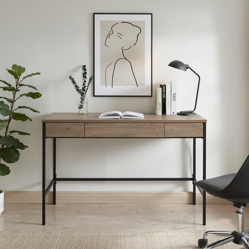 Bureau d'écriture Mid-Century à 47 tiroirs 47,75 po, Gris délavé