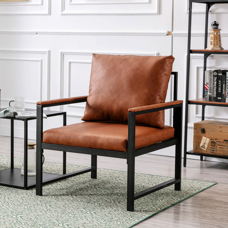 Fauteuil de 27,95 po de largeur, Orange PU