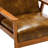 Mid-Century Modern Solid Wood Accent Chair With Faux Leather Upholstery-1031829091