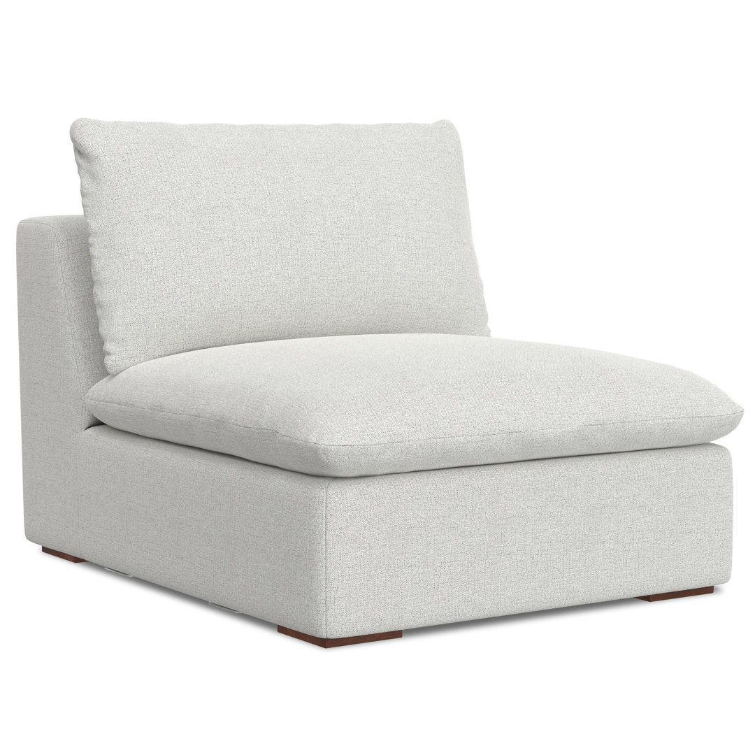 Jasmine Center Sofa Module 36-inches Wide, Handcrafted Contemporary-Style Armless Sofa or Armless Chair for Living Room Simpli Home
