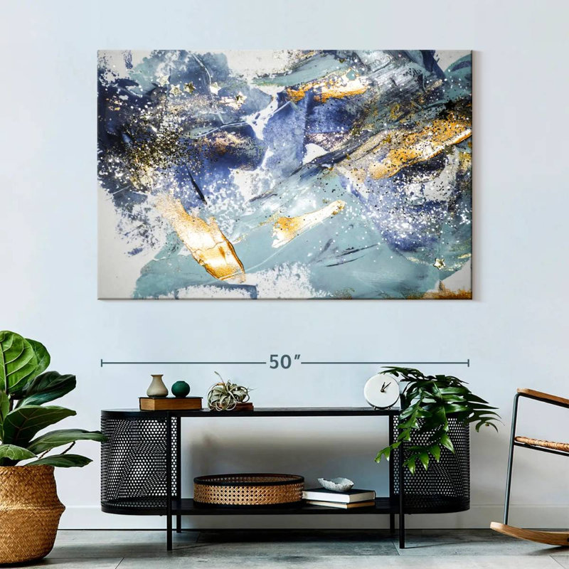 Abstract Glitter Canvas Print, 34" H x 51" W x 1.25" D
