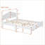 Cadre de lit plateforme grand style rétro - Pin & amp; Panneau de fibres à densité moyenne, aucun sommier nécessaire, blanc pour la chambre à coucher