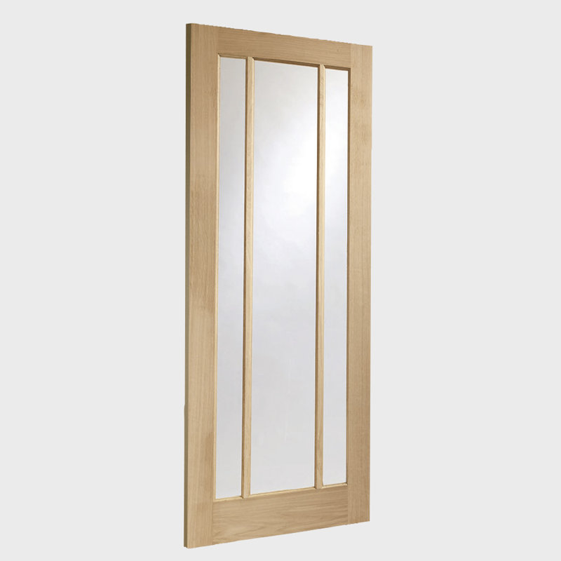 Internal Glazed Oak Worcester 3 Light, 1981mm H x 610mm W x 35mm D
