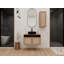 Meuble-lavabo de salle de bain avec lavabo d'art en céramique, porte à fermeture en douceur, conception à fixation flottante, contreplaqué