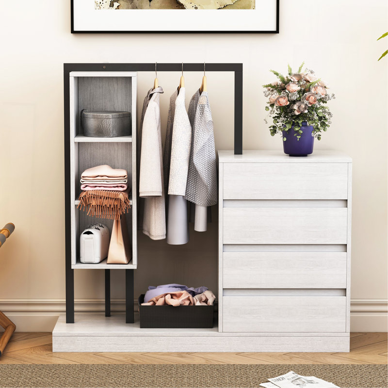 Armoire polyvalente avec beaucoup de rangement et un design élégant pour une vie organisée, Blanc