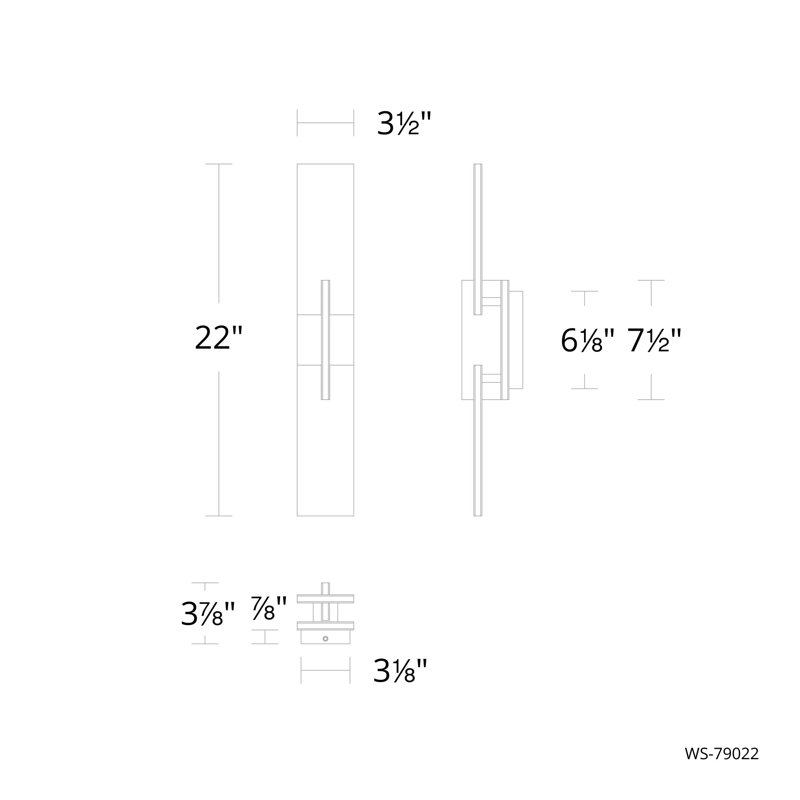 Applique murale encastrée en aluminium Amari, Laiton vieilli
