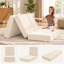 Matelas futon pliable en trois parties de 15 cm d'épaisseur avec housse amovible et lavable, fond antidérapant et poignées de transport pour les invités et les chambres d'étudiants