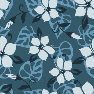 Hawaiian Seamless Pattern - Wrapped Canvas Print