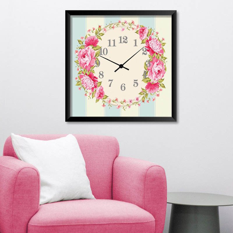 Elegant Decorative Wall Clock, 17.7 x 17.7 inches | 100% MDF with 100% Polystyrene Frame, Thickness: 0.8 inches | UV Printed Design, Perfect for Home Decor & Modern Interiors, Stylish & Functional Timepiece