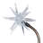 Exhart Solar Patriotic Triple Starburst Garden Stake in Red, White, and Blue with Three LED Lights, 11x33"