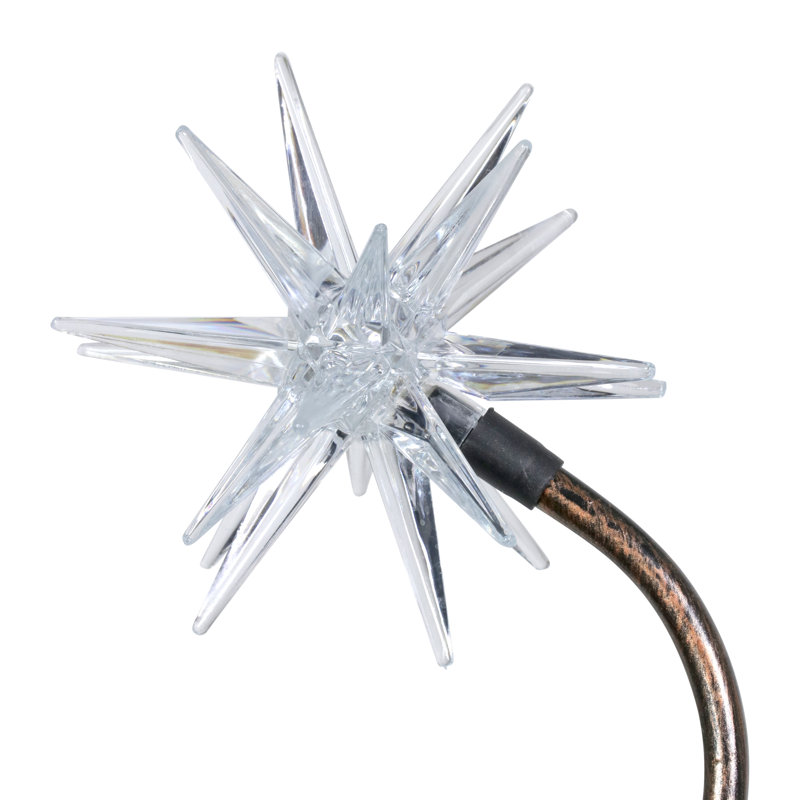 Patriotic Solar Triple Starburst Garden Stake with LED Lights