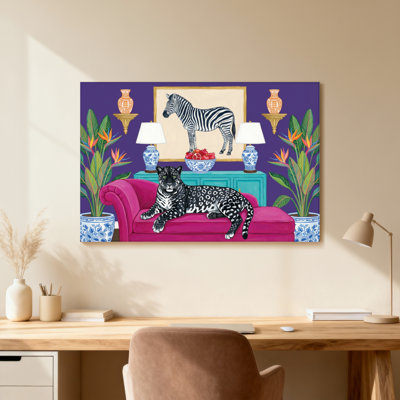Animals Luxe Animal Print Living Room Scene