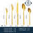 Gold Silverware Set, 40 Piece Flatware
