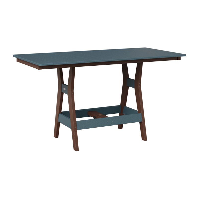 Harbor Outdoor Bar Table, Chocolate Brown, 38.87" H x 66" W x 33" D, Slate