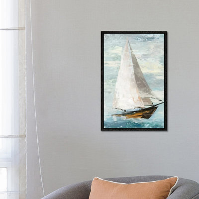 Quiet Boats II by Allison Pearce - Painting on Canvas