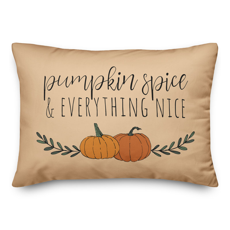  Pumpkin Spice Rectangular Pillow Cover & Insert