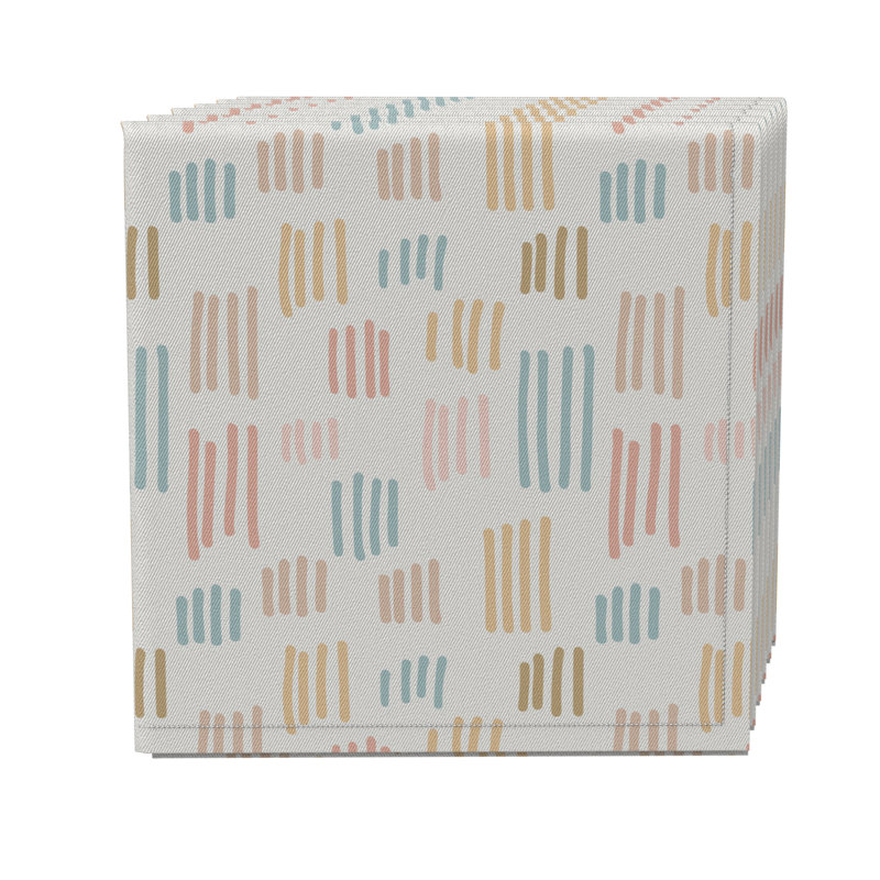 Cotton Twill Striped Square Napkin