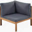 Ensemble de canapé d'extérieur à structure en bois avec coussins beiges Design exotique avec accessoires en métal robuste