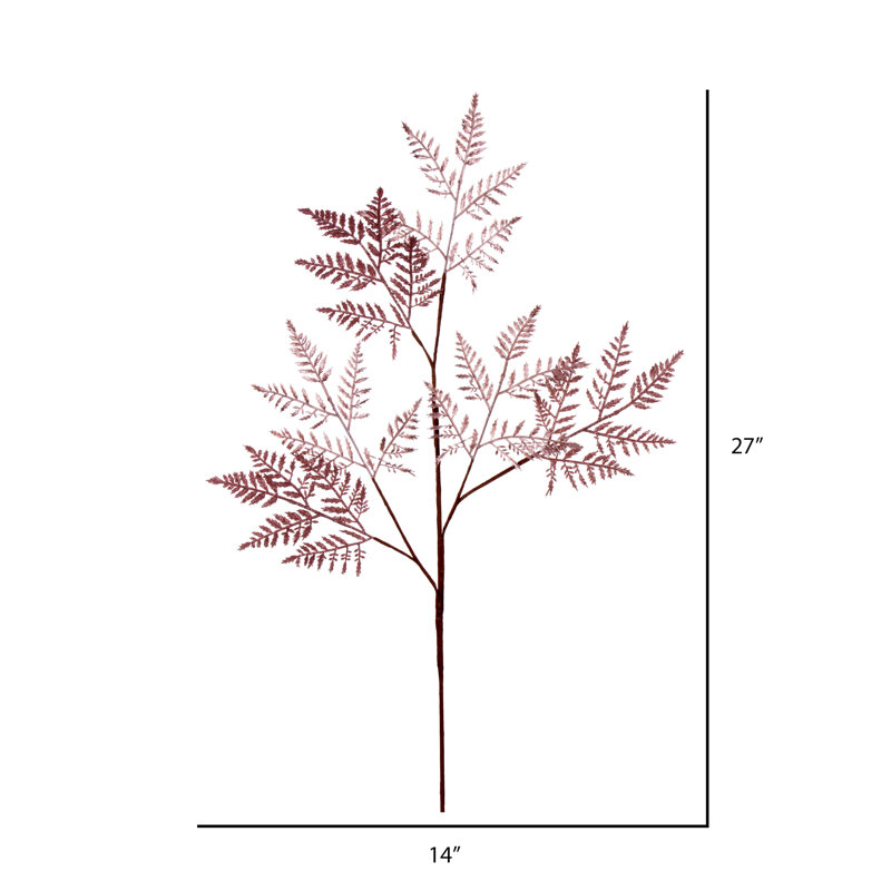 Vickerman 34" Metallic Fern Spray, Rose Gold
