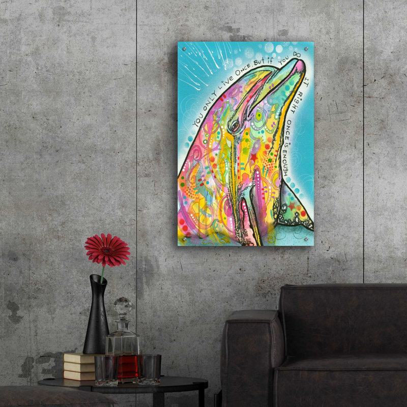 «Dolphin» par Dean Russo, H 36 po x l 24 po x P 0,2 po