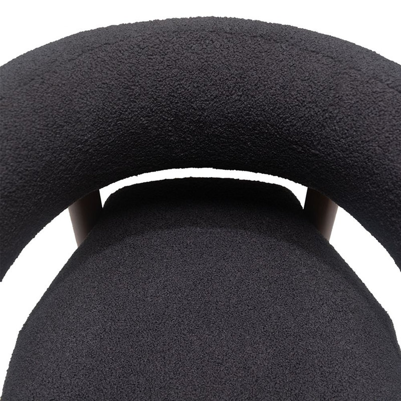 Bruno Upholstered Dining Chair, Sherpa Smoke