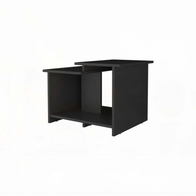 Black Coffee Table with Open Storage