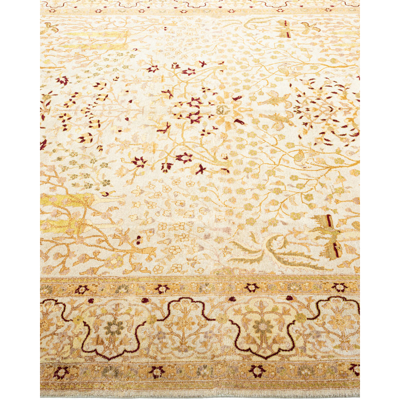 Tyechia One-of-a-Kind 6' 3" X 8' 9" 2000s Wool Area Rug in Ivory