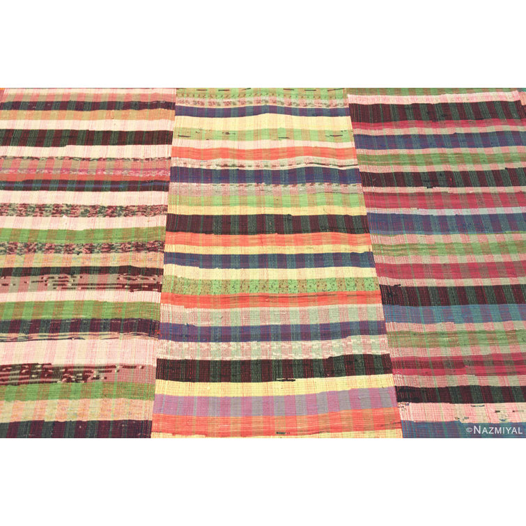 Nazmiyal Collection Rainbow Colours Striped Modern Turkish Rag Rug ...