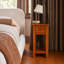 End Table With Drawer and Shelf, Mission-Style, Veneers and Wood Construction Walnut Color for Living Room and Bedroom