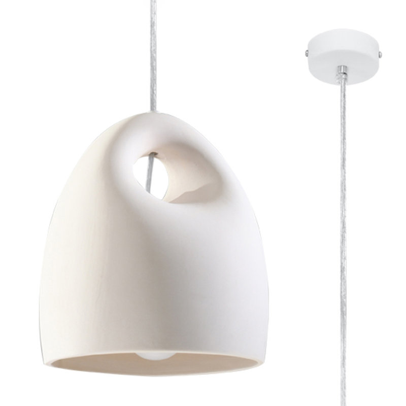 Bukano 1 - Light White Cylinder Pendant