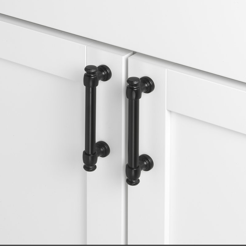 Centre to Centre Classic Euro Bar Pull, Matte Black, 3.75"