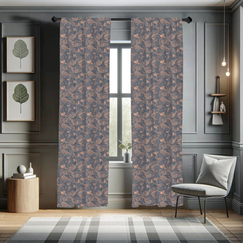 Panneau coulissant semi-diaphane avec passe-tringle Vine, 28 po x 95 po