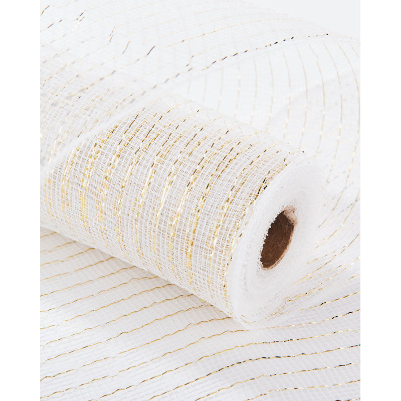 White Mesh with Pale Foil