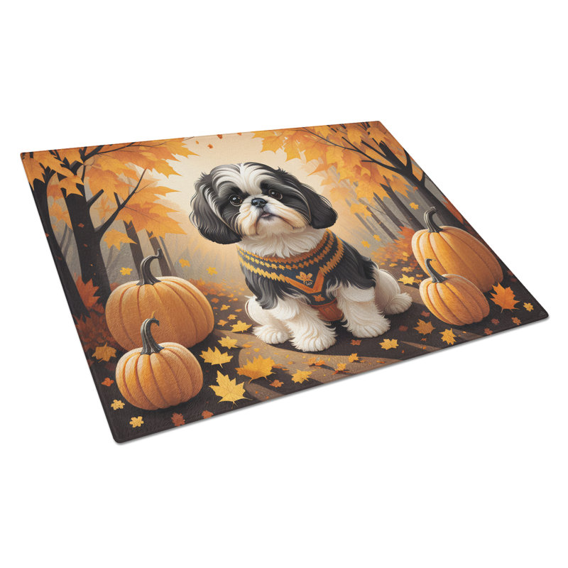 Grande planche à découper en verre Shih Tzu