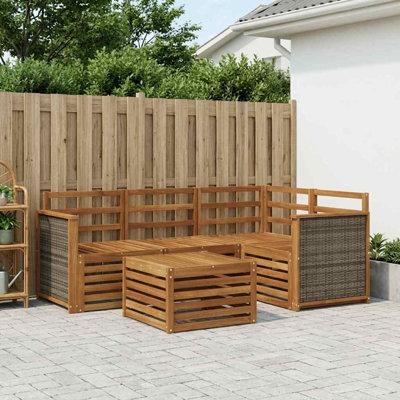  Outdoor Sofa Set 5 pcs Polyester