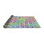 Tapis décoratif vert à chevrons pruneda-812884047