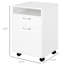 Mobile Printer Cabinet In White, With Drawer And Cabinet, Compact, Fits Under Desks White Office , Offers Ample Storage, Desk Space