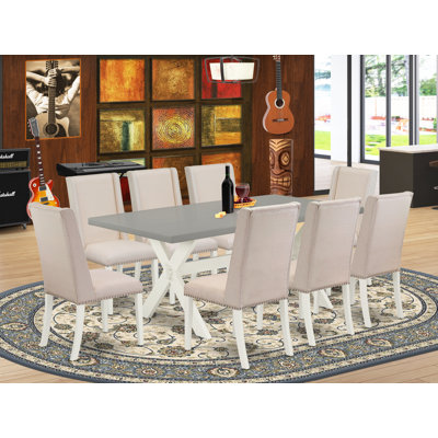 8 - Person Acacia Solid Wood Dining Set