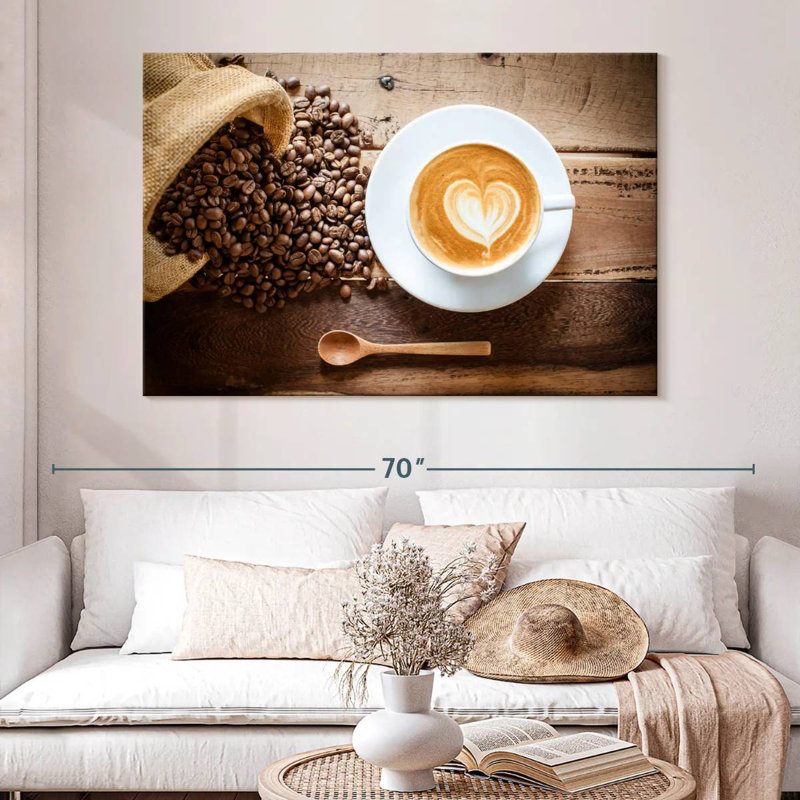 Yarlin Latte Coffee, 34" H x 51" W