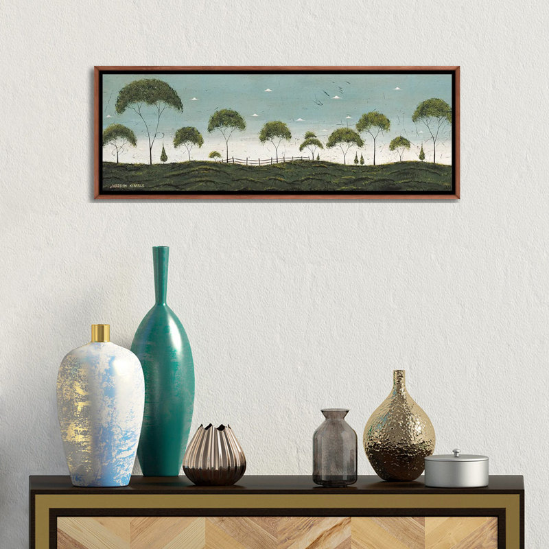 Tree Row - reproduction d'art murale encadrée, 12" H x 36" W, Reproduction encadrée sans passe-partout, Brun