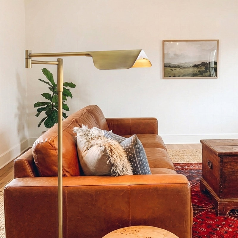 Lampe sur pied 53 po Leaf, Or / laiton