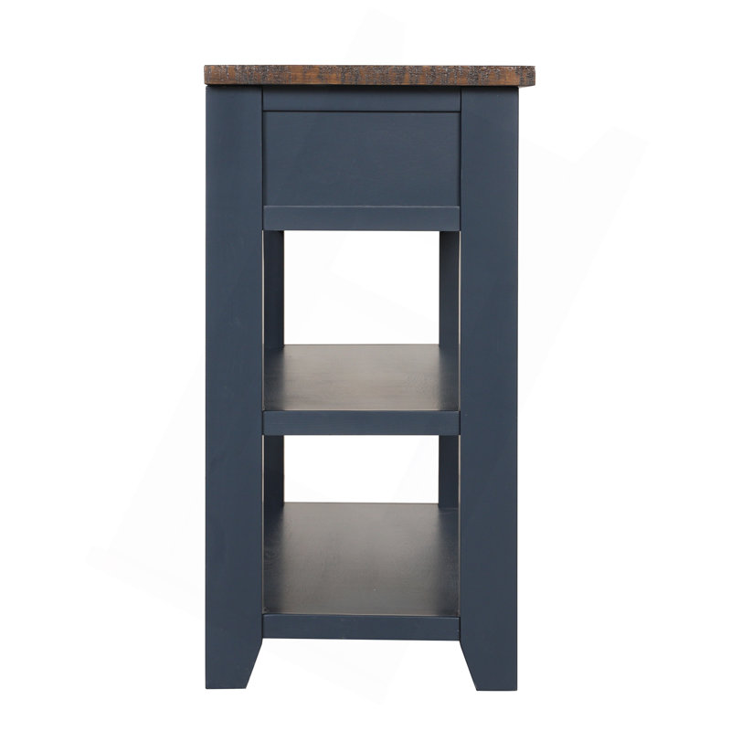 Console Cabras, Noir patiné, Noir, H 30 po x l 48,82 po x P 15,75 po