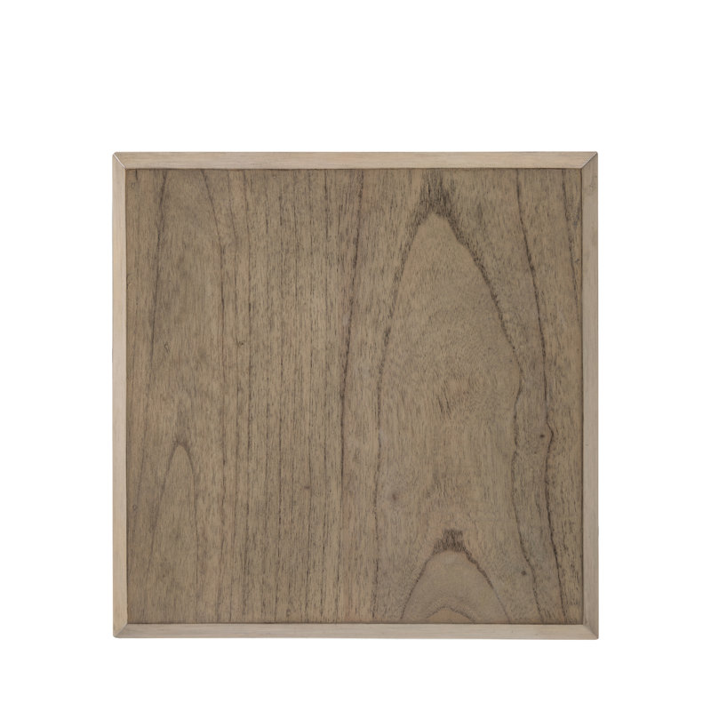 Chess Solid Wood Pedestal End Table