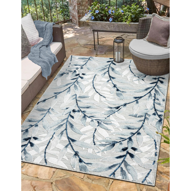 Ananna Floral Indoor / Outdoor Area Rug, Rectangle 100 x 160cm