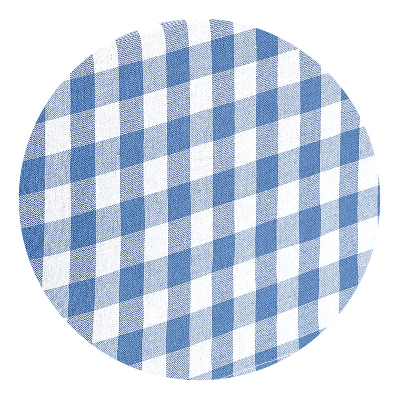 Andreas Gingham 100% Cotton Square/Oval Tablecloth, 60" W x 104" L, Navy