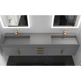 84" Amazon Double Bathroom Vanity with Top