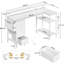 L-Shaped Computer Desk with Built-In Electrical Outlet-1121111477-1121555736