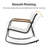 3 Piece Outdoor Patio Set with PVC-coated polyester Rocking Chairs and Solid Wood Armrests-684377485