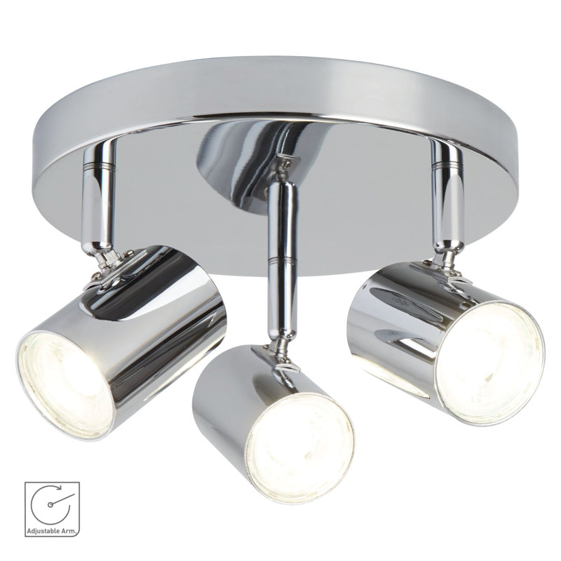 Alcoa Glass LED Flush Mount, Chrome