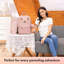  Sac à dos avec sac à langer avec matelas à langer portable, étui à sucette et sangles de poussette, rose-824398594